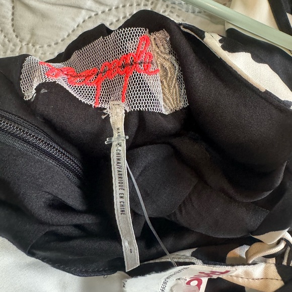 Free People Abby Satin lace up zebra print maxi dress with high split - Picture 13 of 14